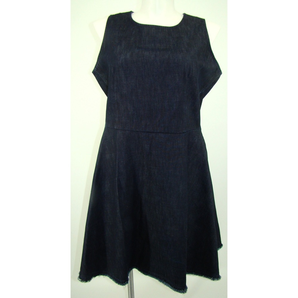 GAP DESIGNED & CRAFTED FIT FLAIR DENIM JEAN DRESS SIZE 20       D143